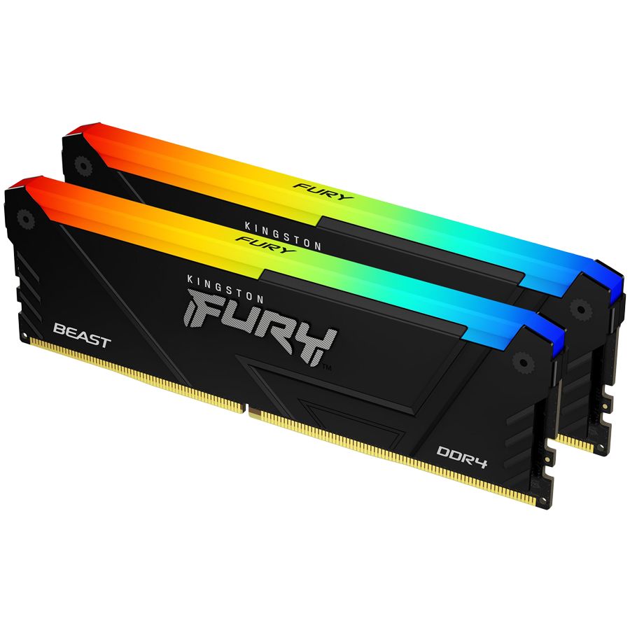 RAM DDR4 Kingston Kingston 16GB 3200MT/s DDR4 CL16 DIMM (Kit of 2) FURY Beast RGB
