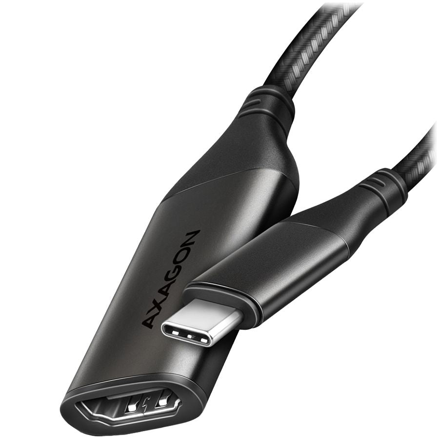 Graafikakaart / ideokaardid Axagon  AXAGON RVC-HI2M USB-C -> HDMI 2.0 adapter 4K/60Hz Aluminum, 25cm cable