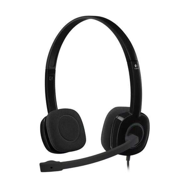 Headphone with microphone Logitech  LOGITECH H151 Corded Stereo Headset - BLACK - 3.5 MM
