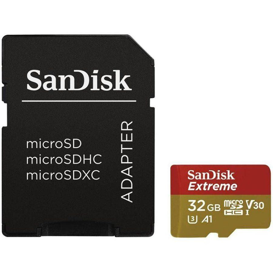 Kaabel SanDisk  SANDISK Extreme microSDHC 32GB + SD Adapter + RescuePRO Deluxe 100MB/s A1 C10 V30 UHS-I U3