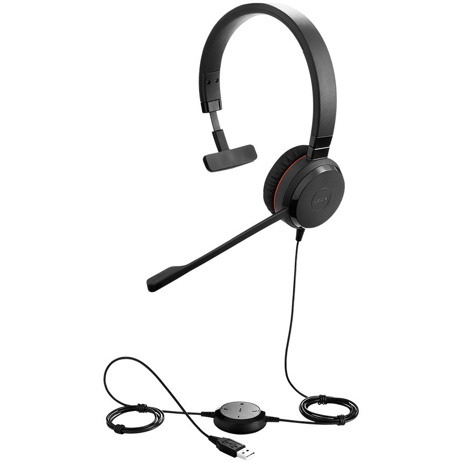 Wireless headphones Jabra  JABRA Evolve 20 SE, Mono UC, USB C/A adapter, Leather
