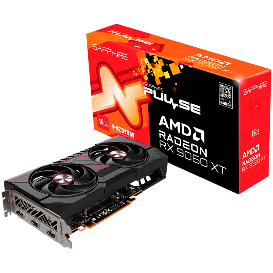 Graafikakaart / ideokaardid Sapphire  SAPPHIRE PULSE AMD RADEON RX 9060 XT GAMING OC 16GB DUAL HDMI / DP