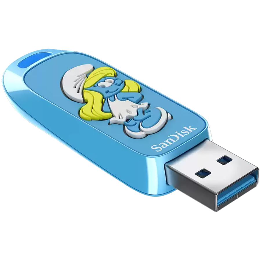 Üleminek SanDisk  SANDISK USB 3.2,Ingot Type-A,130MB/s,Smurfette Edition,4x6 Blister,Global