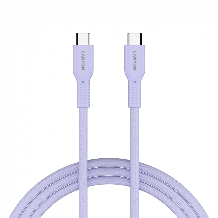 Kaabel Canyon  CANYON cable OnWire 60CL C-C 60W COLOR Braided 1m Purple