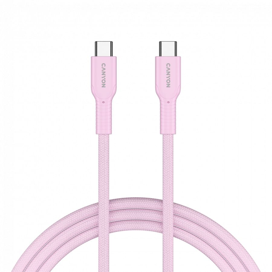 Kaabel Canyon  CANYON cable OnWire 60CL C-C 60W COLOR Braided 1m Pink