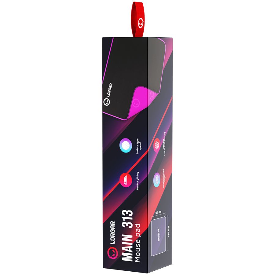 Hiirematt LORGAR  Lorgar Main 313, Gaming mouse pad, High-speed surface, Purple anti-slip rubber base, size: 360mm x 300mm x 3mm, weight 0.195kg