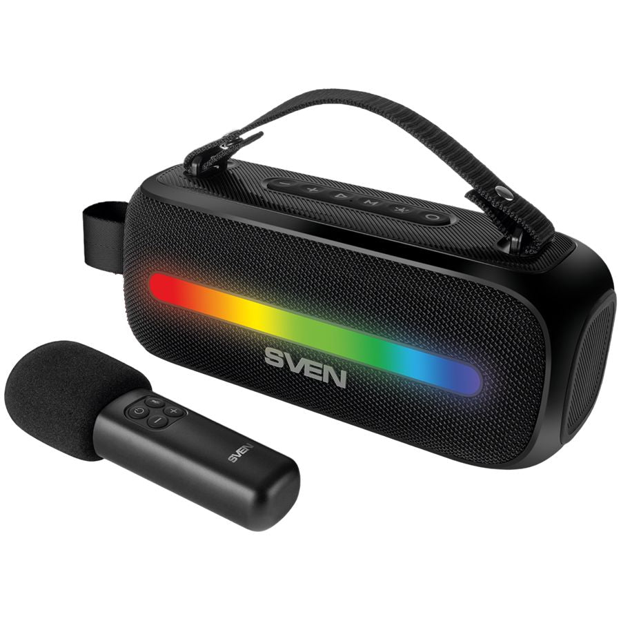 Bluetooth speakers Sven  Speaker SVEN PS-255, black (12W, Bluetooth, FM, USB, karaoke mic, 3600mAh)
