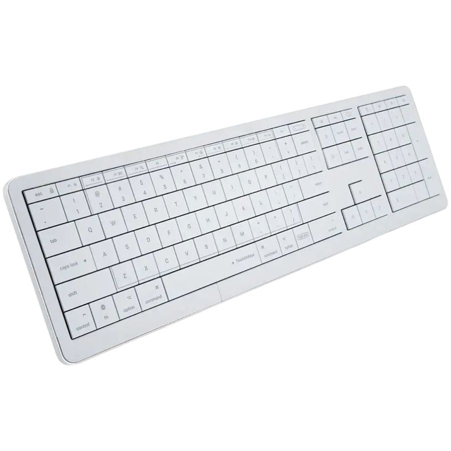 Arvuti klaviatuur CLEVETURA  CLEVETURA CLVX 1 Touch-On-Keys AI Wireless Keyboard, ANSI US Mac layout, Scissor Switches, Aluminum Chassis, Interactive RGB, Mac/iPad/AppleTV/PC support