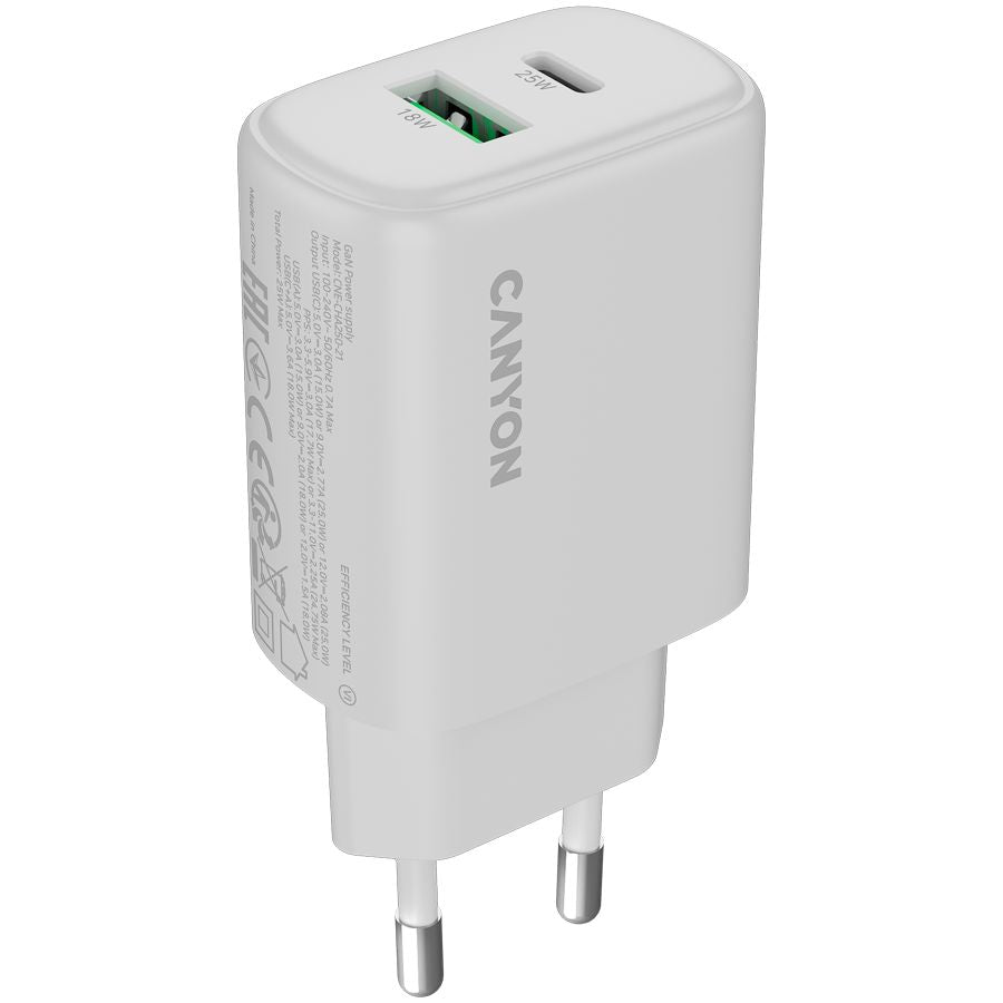 Adaptrid Canyon  CANYON charger OnCharge 250 25W 1xPD 1xQC EU White