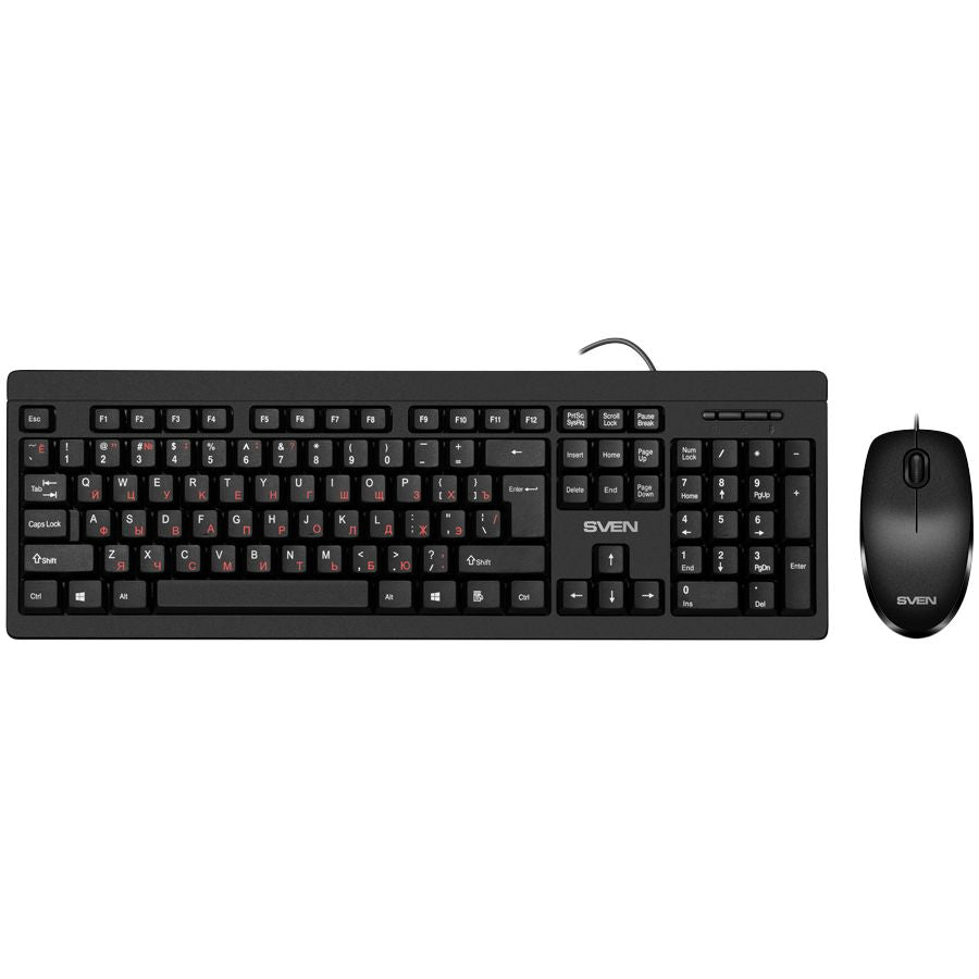 Computer keyboard Sven  Combo Keyboard+mouse KB-S320C black (104 keys, 1000DPI, 2+1 bt.)