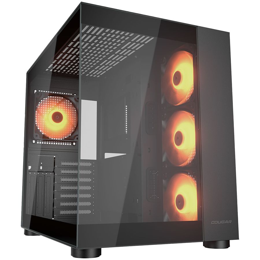 Arvuti korpus COUGAR GAMING  COUGAR FV150 RGB PC Case, Mid tower, Black
